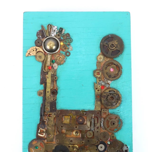 Funky chicken! 1960’s brutalist wall sculpture by Japanese-Brazilian artist, Shih Hwa. The sculpture is an assemblage of...