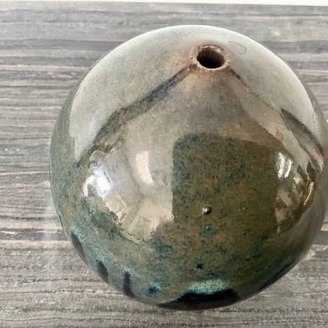 Small Mid-Century Studio Pottery Weed Pot Vase, Unsigned For Sale - Image 4 of 8
