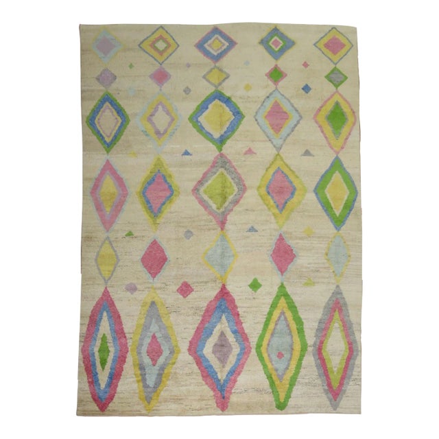 Colorful Vintage Inspired Tulu Rug, 8'7'' X 12'4'' For Sale
