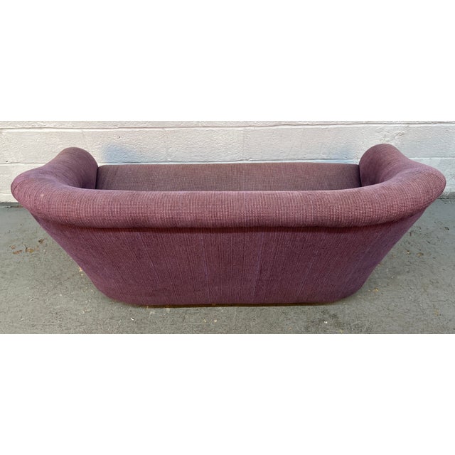 Vintage Upholstered Mid-Century Modern Sculptural Loveseat For Sale - Image 12 of 15
