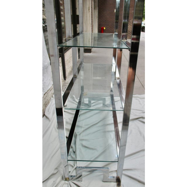 Chrome and Steel Etegere With 6 Glass Shelves For Sale - Image 16 of 17