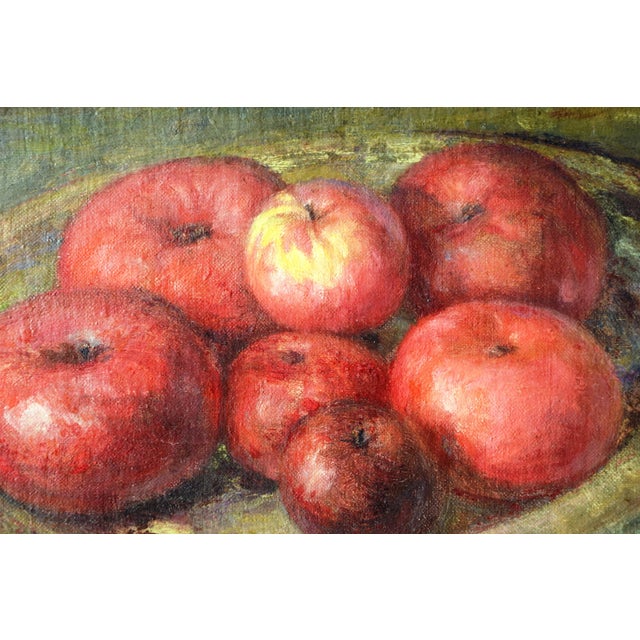 1930s Paul Segieth, Still Life with Apples, 1938, Oil Painting, Framed For Sale - Image 5 of 13