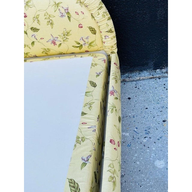 Vintage 1960s Floral Upholstered Twin Bed, Hollywood Regency Style For Sale - Image 15 of 15