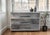 Bernhardt Parkin Hair on Hide Chest of Drawers. Wrapped in gray hair-on-hide with saddle stitching and polished stainless...