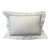 Contemporary White Sateen and Embroidered Lumbar Pillow For Sale