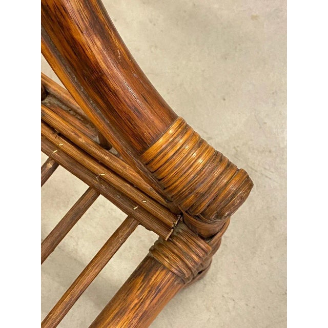 Wicker and Bamboo Sofa, 1970s For Sale - Image 10 of 12