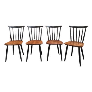 Scandinavian Wooden Chairs, Set of 4 For Sale