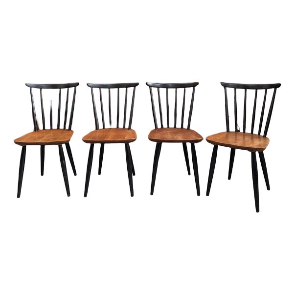 Scandinavian Wooden Chairs, Set of 4 For Sale