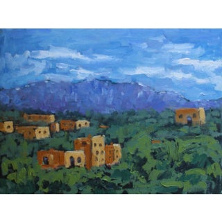 Santa Fe Landscape, Southwestern Oil Painting For Sale