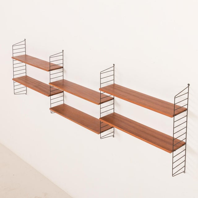 1950s Scandinavian Shelving Unit by Nils Strinning for String, Sweden 1950s For Sale - Image 5 of 10