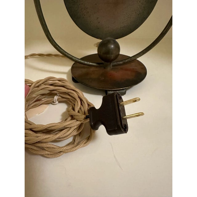 1930s Marc Erol French Deco Bronze Table Lamp For Sale - Image 4 of 8