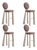 Mary II Bar Chairs by Ottiu, Set of 4 For Sale