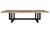 Modern Late 20th Century Modern Oak on Geometric Steel Base Dining Table For Sale - Image 3 of 8