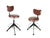Adjustable and pivotable stool produced by Velca between the 1960s and the 1970s. Black metal & rubber legs. Chrome plated...