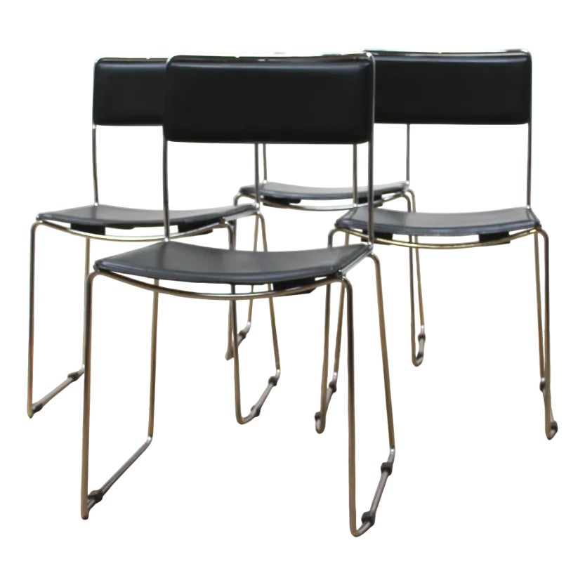 Leather Chairs, 2000s, Set of 4 | Chairish
