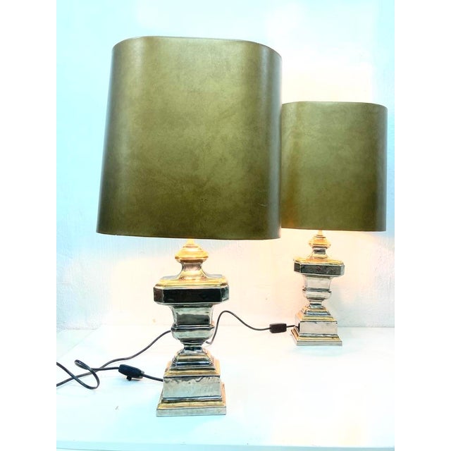 Mid-Century Modern Italian Table Lamps with Ceramic Bases by Zaccagnini, 1960s, Set of 2 For Sale - Image 3 of 16