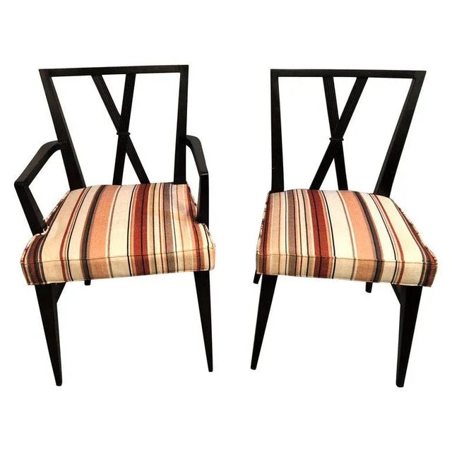 Set of Ten Tommi Parzinger Attributed Dining Room Chairs For Sale - Image 13 of 13
