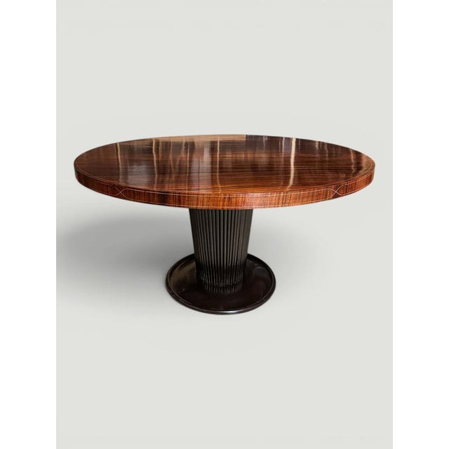 1950s Mid-Century Italian Round Dining Table attributed to Osvaldo Borsani, 1950s For Sale - Image 5 of 18