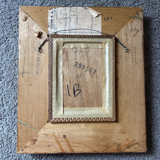 Paint Vintage Mid Century Abstract Oil Painting of a Woman With Long Hair For Sale - Image 7 of 8