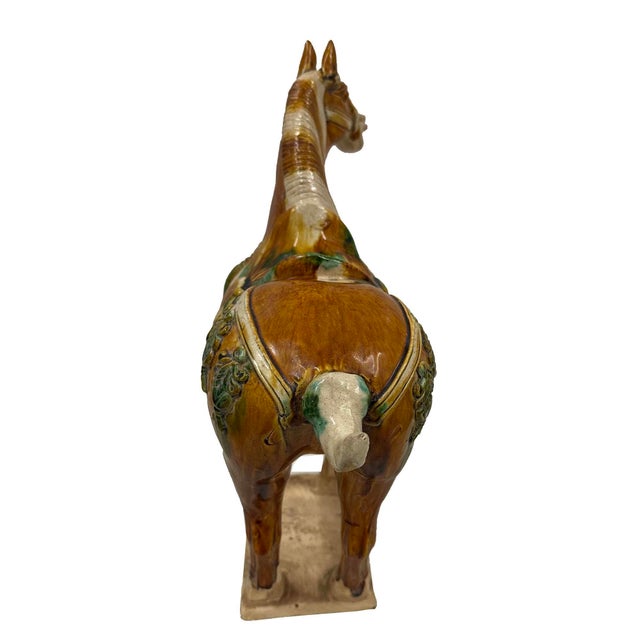 20th Century Chinese Ceramic Tang SanCai (Tri Color)Horse For Sale - Image 12 of 14