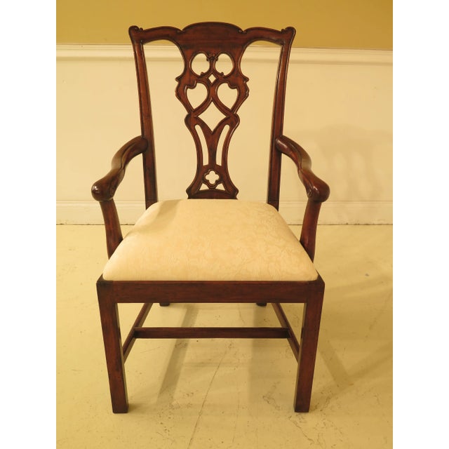Set Of 8 JONATHAN CHARLES Chippendale Mahogany Dining Room Chairs. Circa 2012. Mahogany Fine Carved Details High Quality...