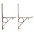 Vintage Brown Painted Wrought Iron Shelf Brackets For Sale