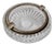 Art Deco Textured Crystal Ashtray with Silver-Plated Rim, 1920s For Sale
