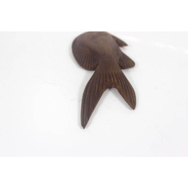 Vintage Hand Carved Wood Fish Wall Decor For Sale - Image 11 of 12