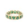 Real emerald heart cut bezel set eternity band ring in 14K gold Natural 4-5cts heart shape emerald band gold Heart cut...