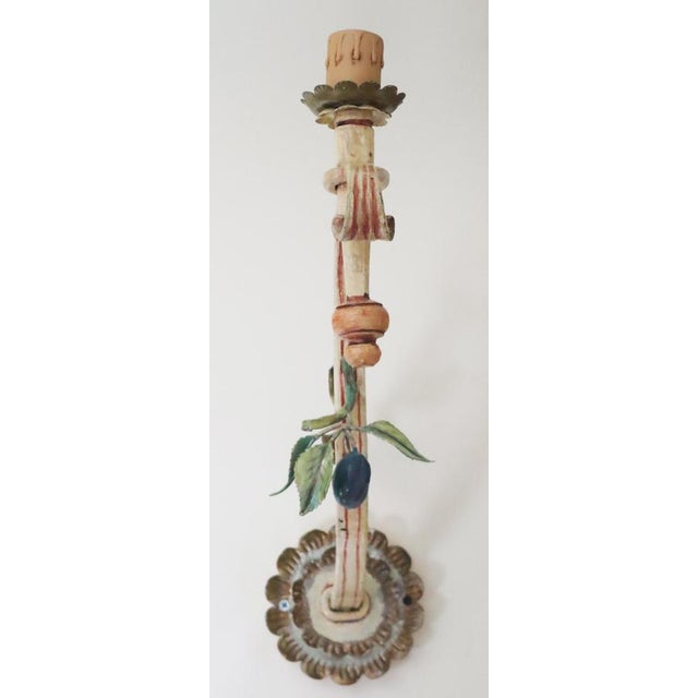 Large Hand-Forged Country House Wall Lamps with Apple, Plum and Pear, 1970s, Set of 3 For Sale - Image 11 of 16