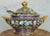 Thai Benjarong Porcelain Soup Tureen & Ladle Set With Hand-Painted Floral Decorations For Sale - Image 13 of 13