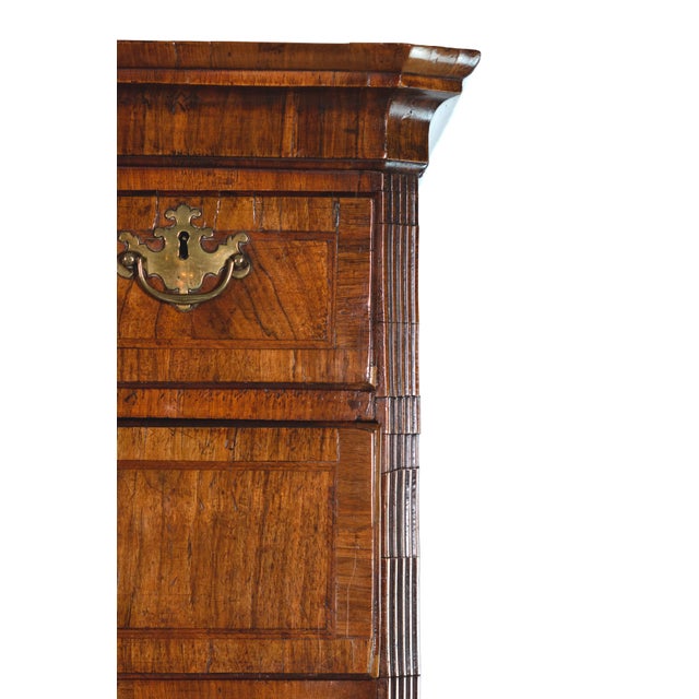 Georgian Walnut Chest on Chest, English, Circa 1720 For Sale - Image 9 of 10