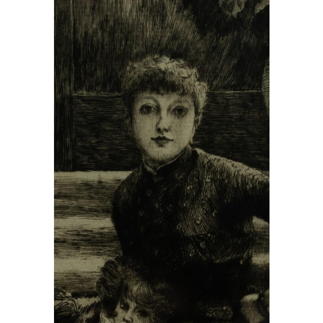Paper James Jacques Tissot La Soeur Ainee 1881 Etching and Drypoint on Laid Paper For Sale - Image 7 of 7