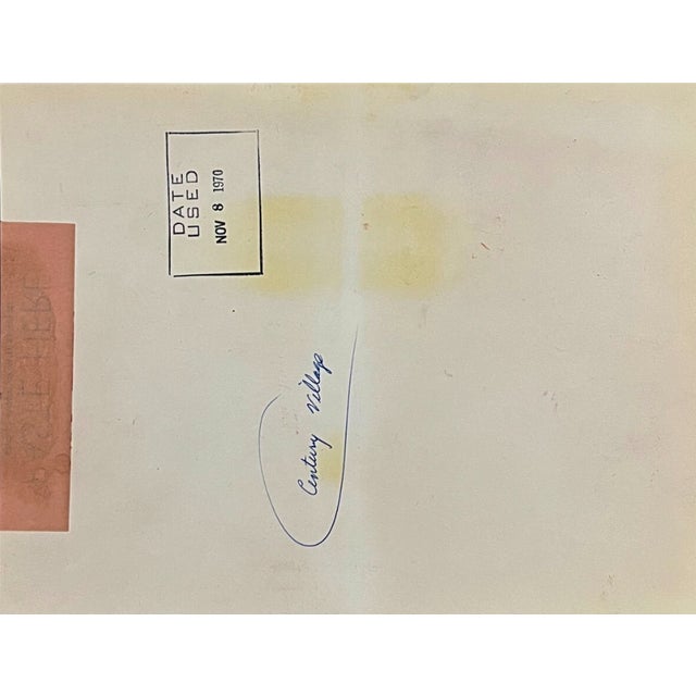 November 1970 black and white photograph of the docks at Century Village (one of the four) in Florida. Marked on the back...