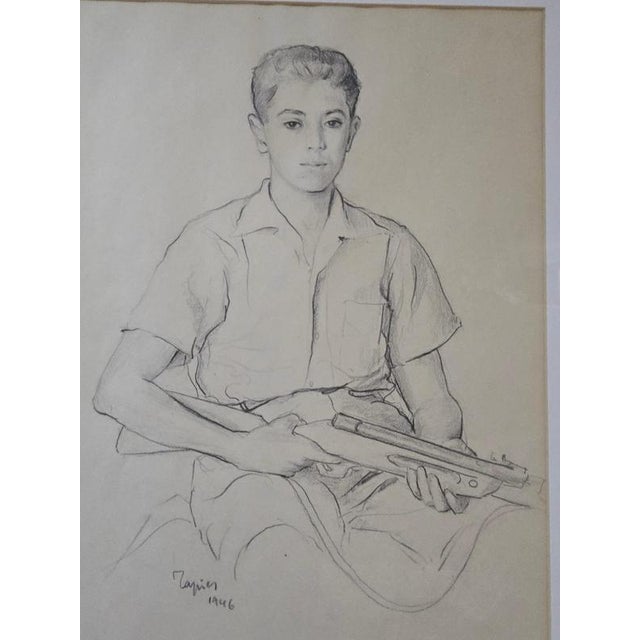 Antoni Tàpies, Self-Portrait, 1954, Pencil Drawing For Sale - Image 12 of 17