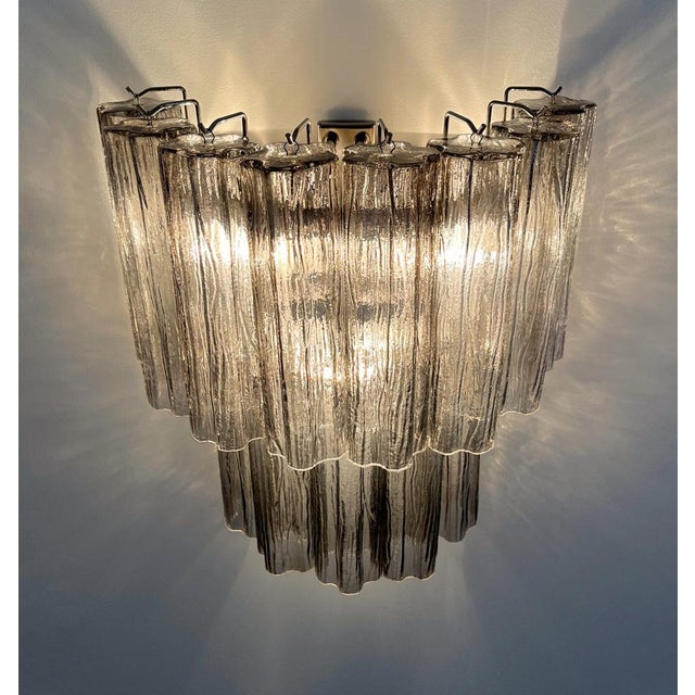 Vintage Murano Glass Tube Wall Sconces, 1990s, Set of 2 For Sale - Image 14 of 16
