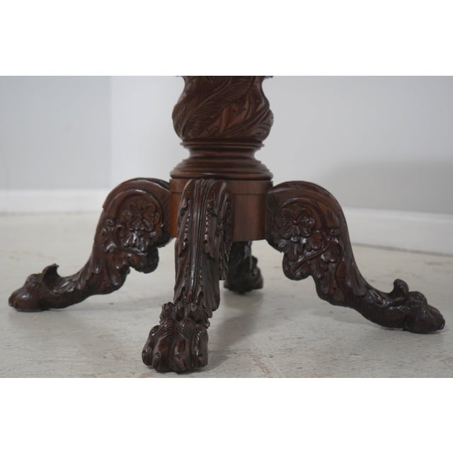 American 19th Century Mahogany Empire Style Drop-Leaf Table For Sale - Image 10 of 18