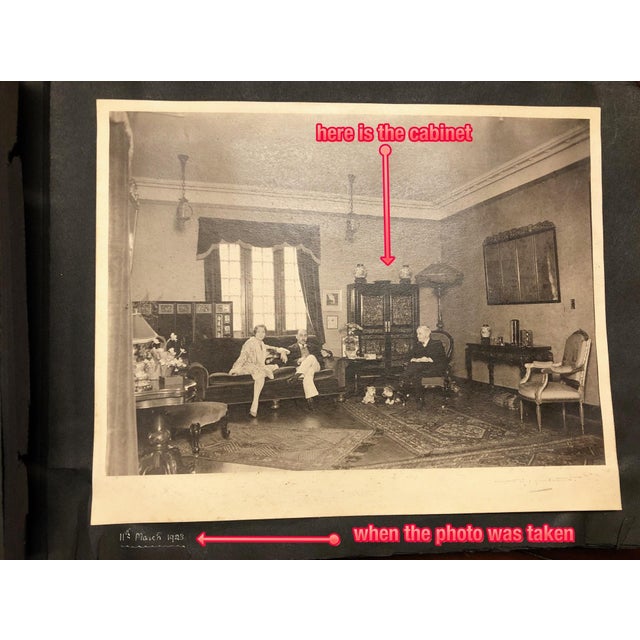 Important Documented Qing Dynasty Chinese Deep Relief Rosewood Cabinet For Sale - Image 4 of 12