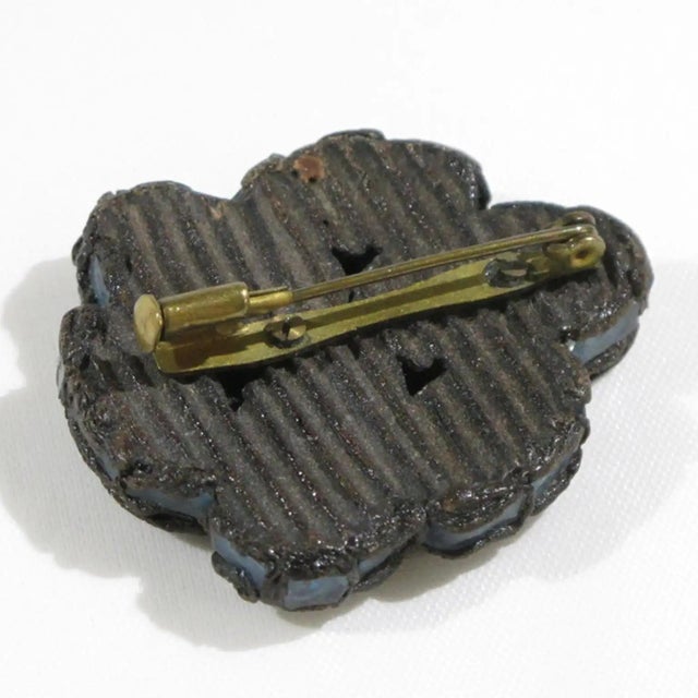 Line Vautrin Blue Mirrors and Black Talosel Brooch For Sale In Atlanta - Image 6 of 8