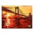 "Sunset Over Brooklyn Bridge" Original Expressionist Cityscape Acrylic Painting by Natalia Bessonova For Sale