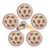 Set of five 1970s hand-painted oyster plates by Pornic MBFA Ninon. Crafted for both function and charm, each plate holds...
