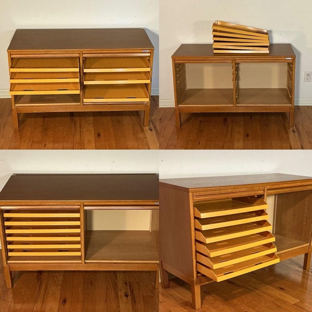 Wood Vintage Kinnarps Mobler Sweden Sideboard Filling Cabinet From the 1970’s For Sale - Image 7 of 12