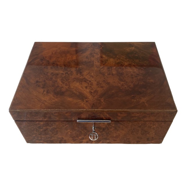 Large Cigar Box in Elm Burl from Dunhill, 1970s For Sale