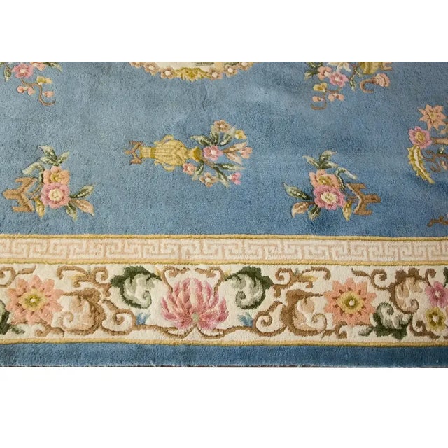 Gray 20th Century Chinese Floral Rug For Sale - Image 8 of 12