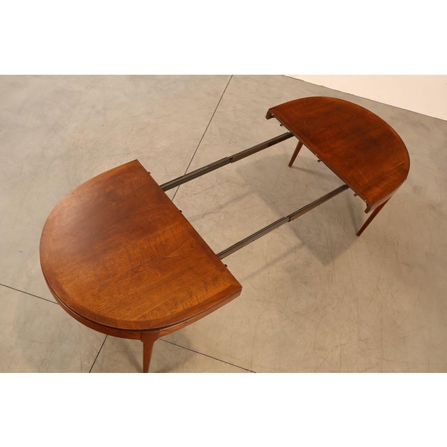 Brown Lane 'Rhythm' Mid Century Modern Walnut Expandable Dining Table For Sale - Image 8 of 18