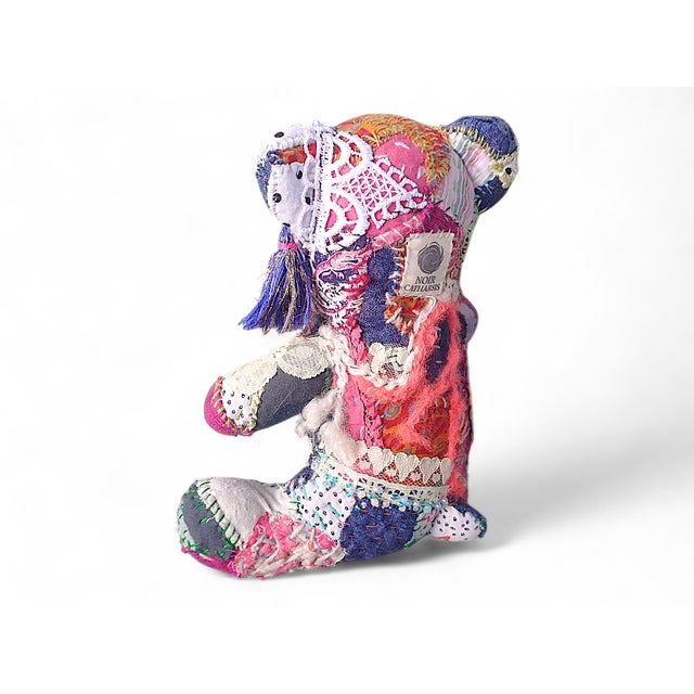 Gray Cura Art Teddy in Textile from Noir Catharsis, 2025 For Sale - Image 8 of 10