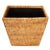 Wood Artifacts Rattan Rectangular Tapered Waste Basket with Metal Liner in Honey Brown - 11" For Sale - Image 7 of 7