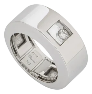 Chopard Happy Diamond 18K White Gold Floating Diamond Ring, Estate