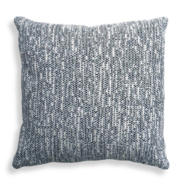 Kenneth Ludwig Chicago Zenith Indigo Outdoor Pillow For Sale - Image 4 of 4