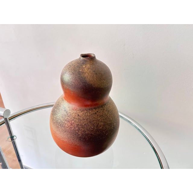Large Stoneware Vase with Floral Neck by Horst Kerstan Kandern For Sale - Image 4 of 9